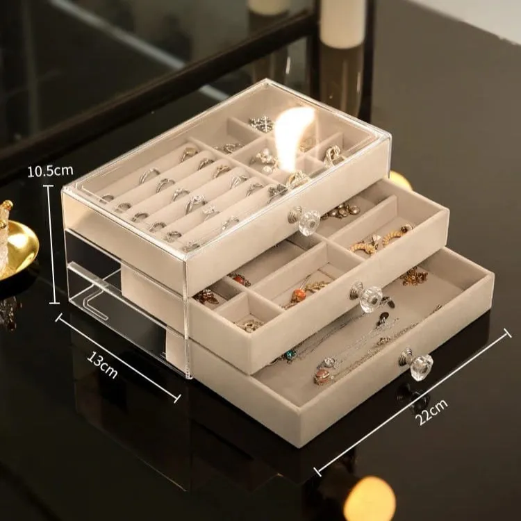 Jewelry Organizer Box, Multi-layer Jewelry Storage Holder with Drawers