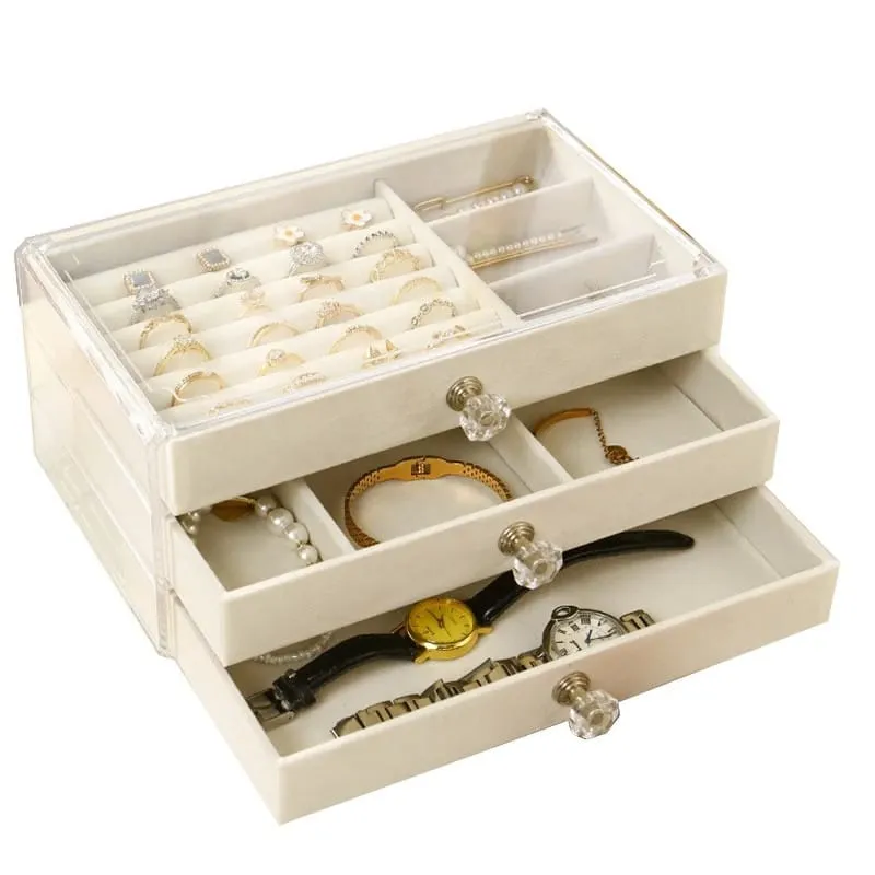 Jewelry Organizer Box, Multi-layer Jewelry Storage Holder with Drawers