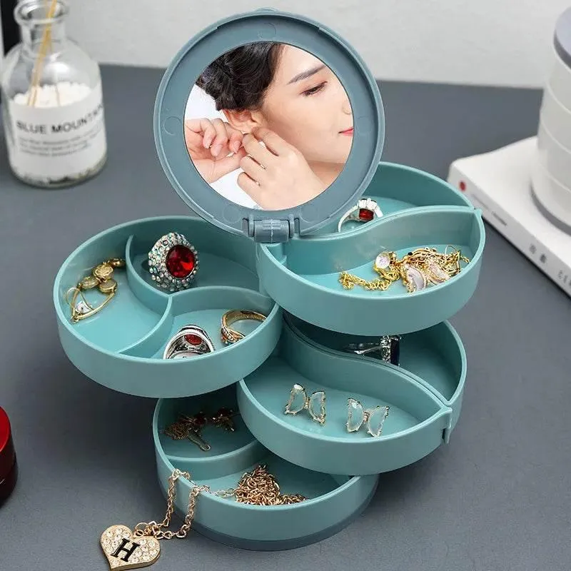 Jewelry Organizer - Multi-Layer Rotating Storage Solutions