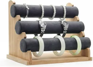 Jewelry Rack 3 Tiers Bracelet Holder, Jewelry Organizer Stand and Display, Detachable Bracelet Display Stand, Stylish Wrist Watch Organizer Jewelry Rack Stand (Color : B