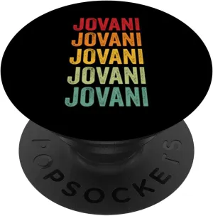 Jovani Rainbow Repetition of Jovani Name Text PopSockets Swappable PopGrip