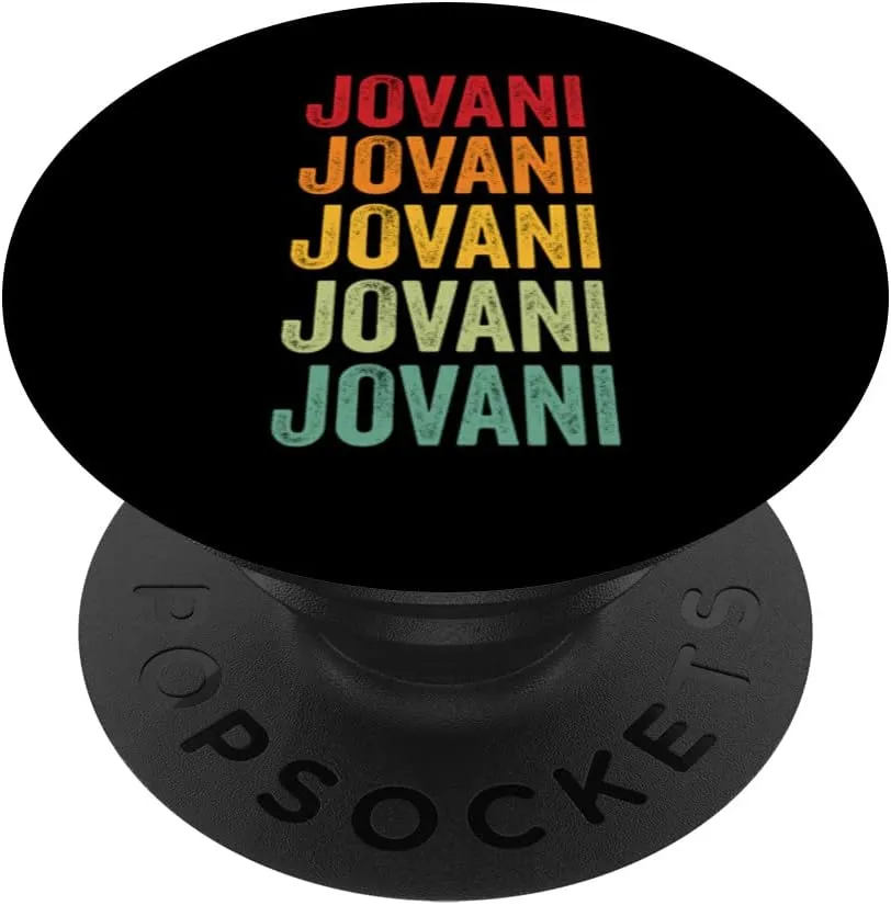 Jovani Rainbow Repetition of Jovani Name Text PopSockets Swappable PopGrip