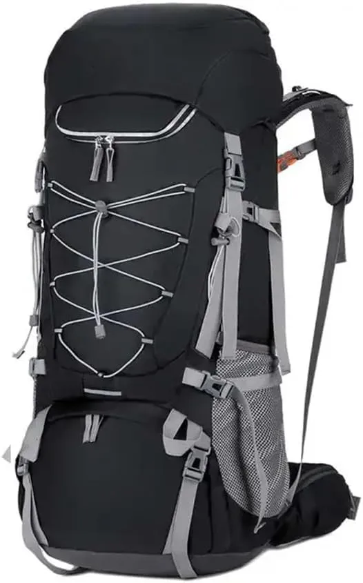 JSEIAJB 75L Camping Backpack Travel Sport Bag with Rain Cover Climbing Mountaineering Trekking Outdoor Rucksack Hiking Bag