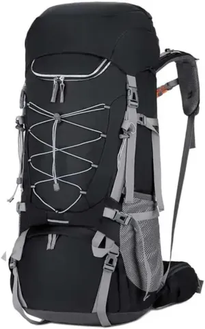 JSEIAJB 75L Camping Backpack Travel Sport Bag with Rain Cover Climbing Mountaineering Trekking Outdoor Rucksack Hiking Bag