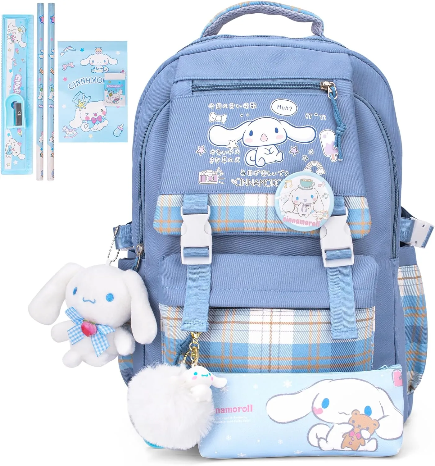 Juju Cinnamon Roll Backpack - Cinnamon Roll Stuff Kawaii Backpack - Cute Backpacks For Girls - Cute Backpack Kawaii - Backpacks For School Girls