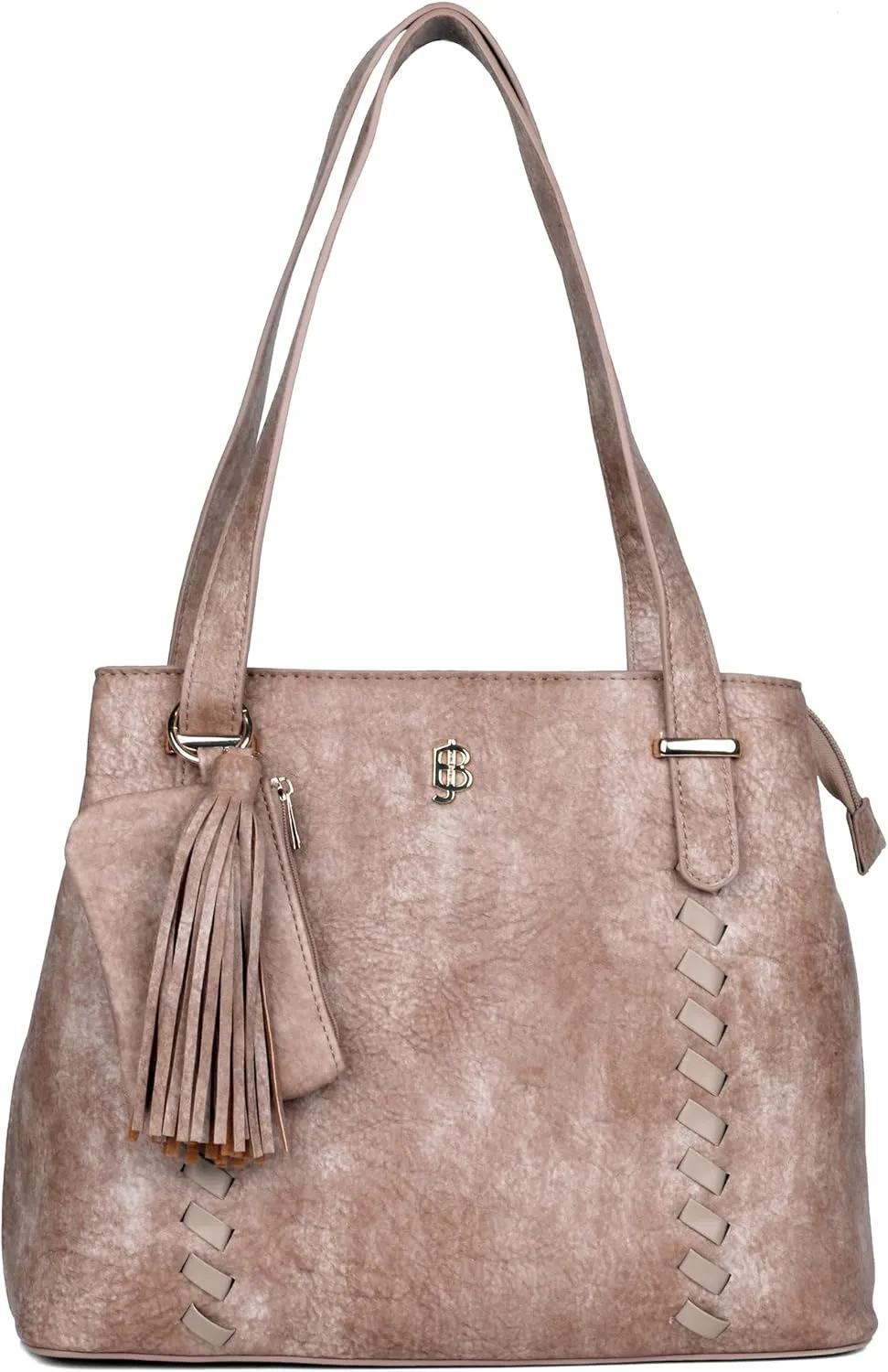 Julia Buxton Whip Stitch Vegan Leather Organizer Tote Bag