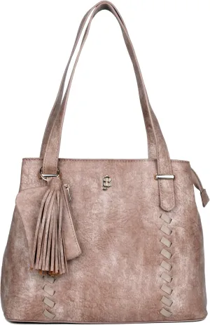 Julia Buxton Whip Stitch Vegan Leather Organizer Tote Bag
