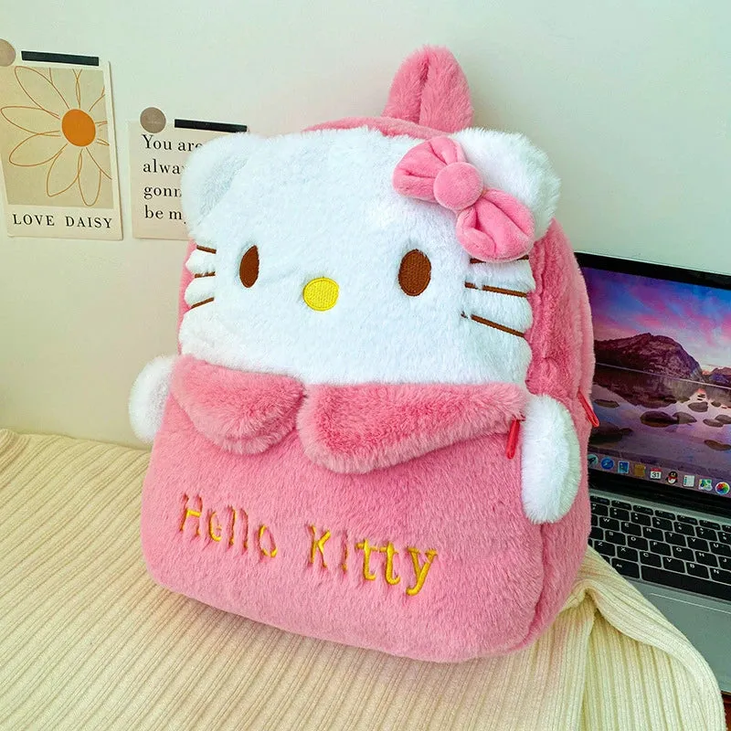 Kawaii Sanrio Plush Backpack Collection for Girls