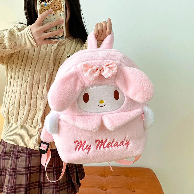 Kawaii Sanrio Plush Backpack Collection for Girls