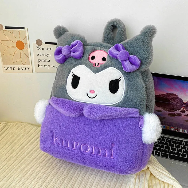 Kawaii Sanrio Plush Backpack Collection for Girls