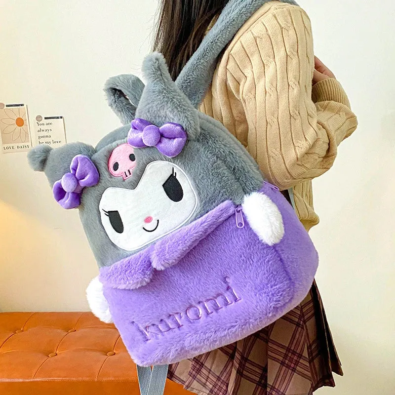 Kawaii Sanrio Plush Backpack Collection for Girls