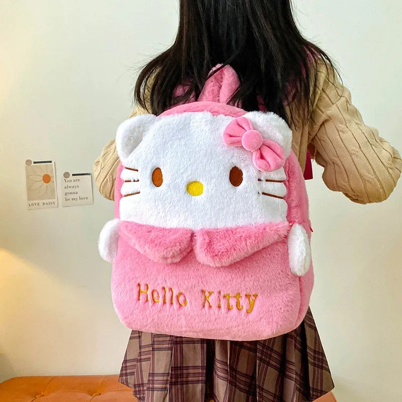 Kawaii Sanrio Plush Backpack Collection for Girls