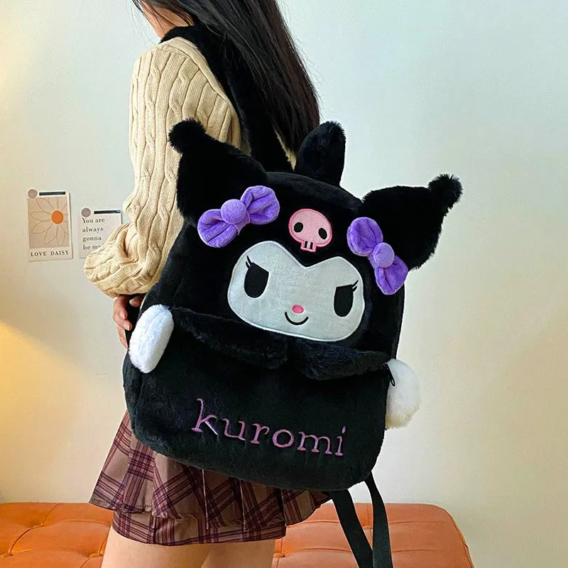 Kawaii Sanrio Plush Backpack Collection for Girls