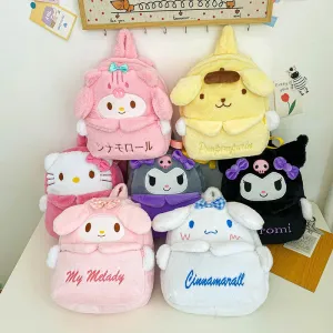 Kawaii Sanrio Plush Backpack Collection for Girls