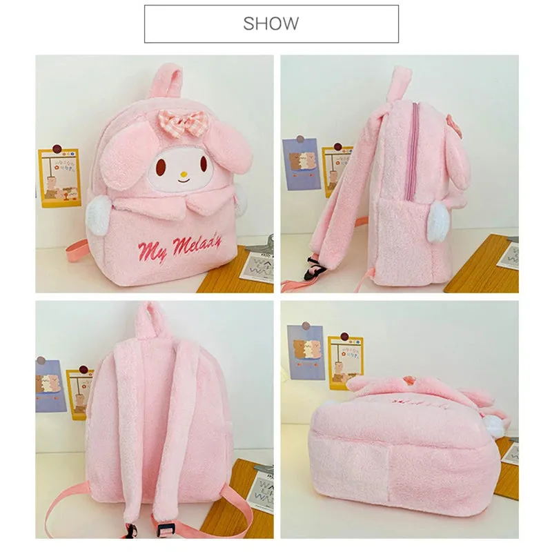 Kawaii Sanrio Plush Backpack Collection for Girls