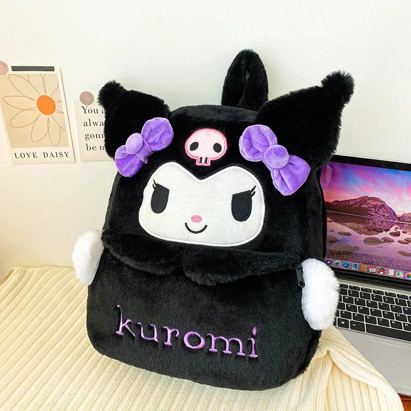 Kawaii Sanrio Plush Backpack Collection for Girls