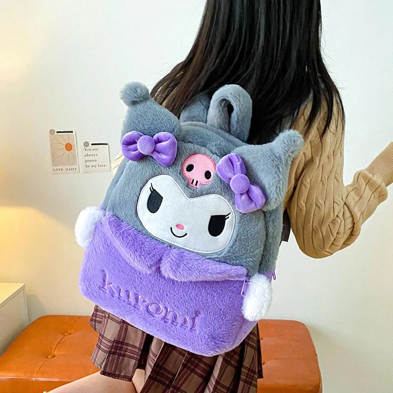 Kawaii Sanrio Plush Backpack Collection for Girls