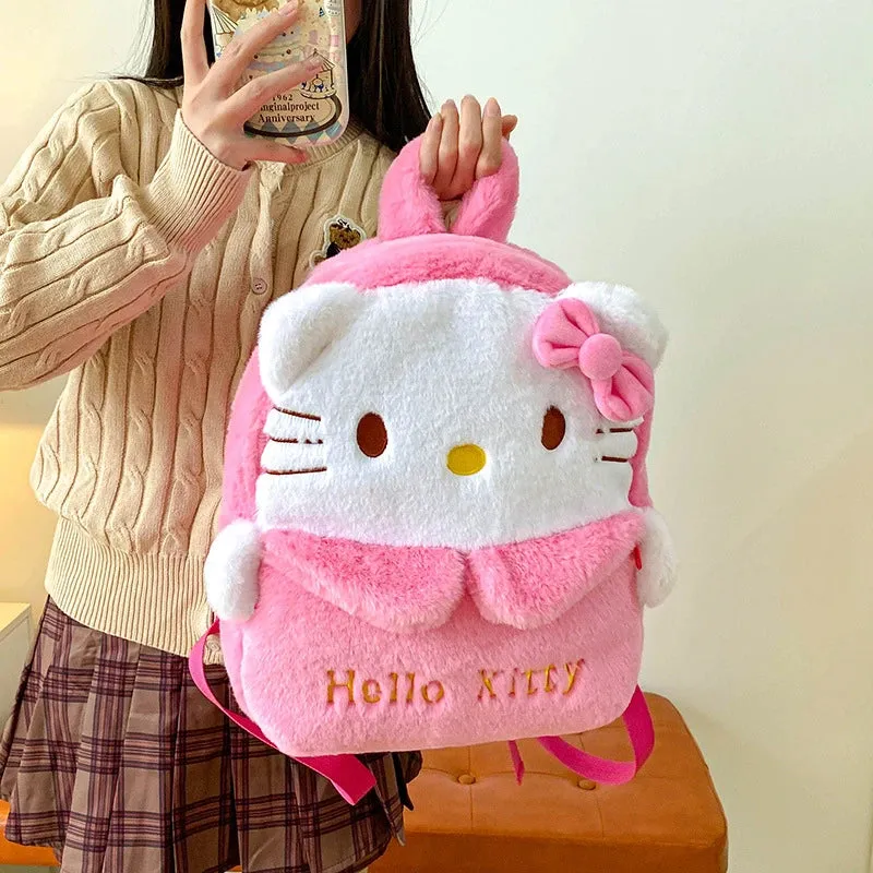 Kawaii Sanrio Plush Backpack Collection for Girls
