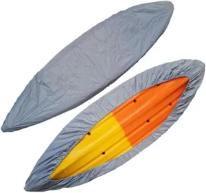 Kayak Cover，Waterproof UV Resistant Canoe Storage Dust Cover SUP Paddle Boards Cover for Indoor/Outdoor Storage (Silver, 13.5-14.8ft)