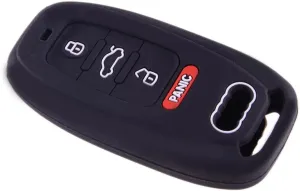 Key case 3 1 Buttons Black Car Silicone Key Fob Cover Case Bag Fit for A4 S4 A6 S6 A7 A8 Q5 2013 2014-2016 Car Key Shell