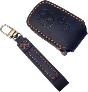 Key case 4 Buttons Car Key Fob Case Cover Bag Fit for Lexus RX350 ES350 IS250 GX460 LX570 IS350 GS430 Black Leather Car Key Shell