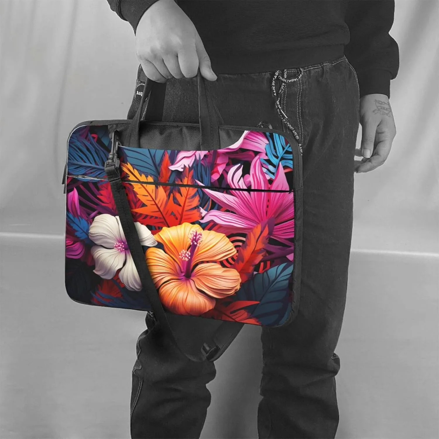 KHiry Laptop Shoulder Bag Laptop Bag Computer Bag Color Tropic Messenger Bag for Unisex