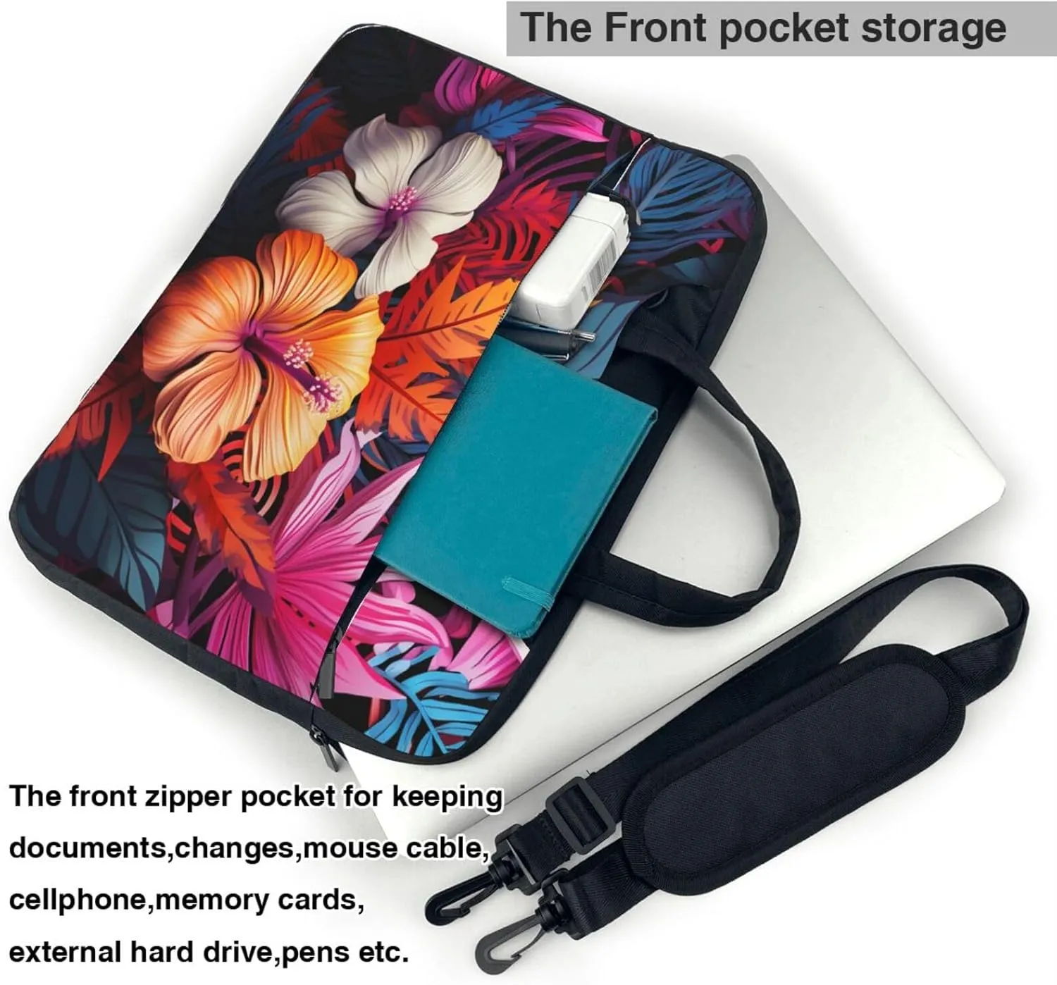 KHiry Laptop Shoulder Bag Laptop Bag Computer Bag Color Tropic Messenger Bag for Unisex