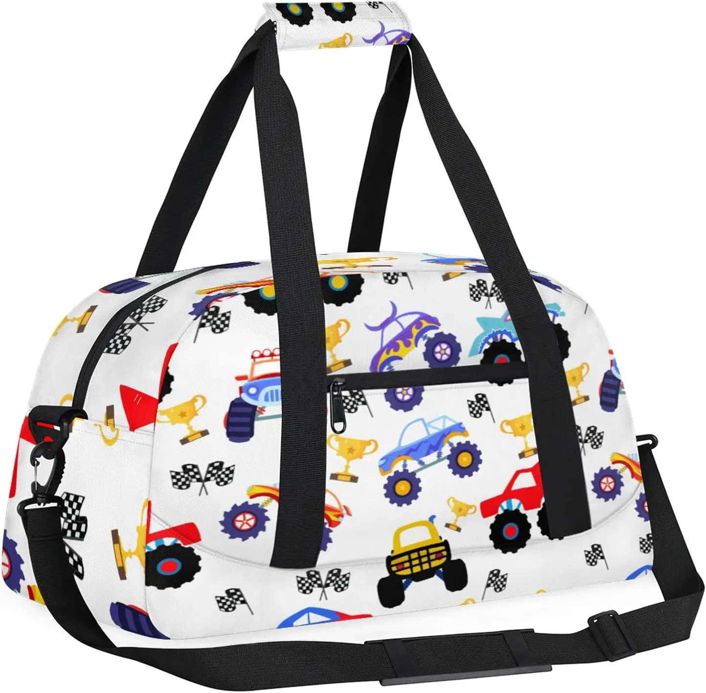 Kids Duffel Bag for Boys - Sport Gym Bag for Woman Man Weekender Overnight Bag Travel Duffle Bag Practice Workout Dance(Car)