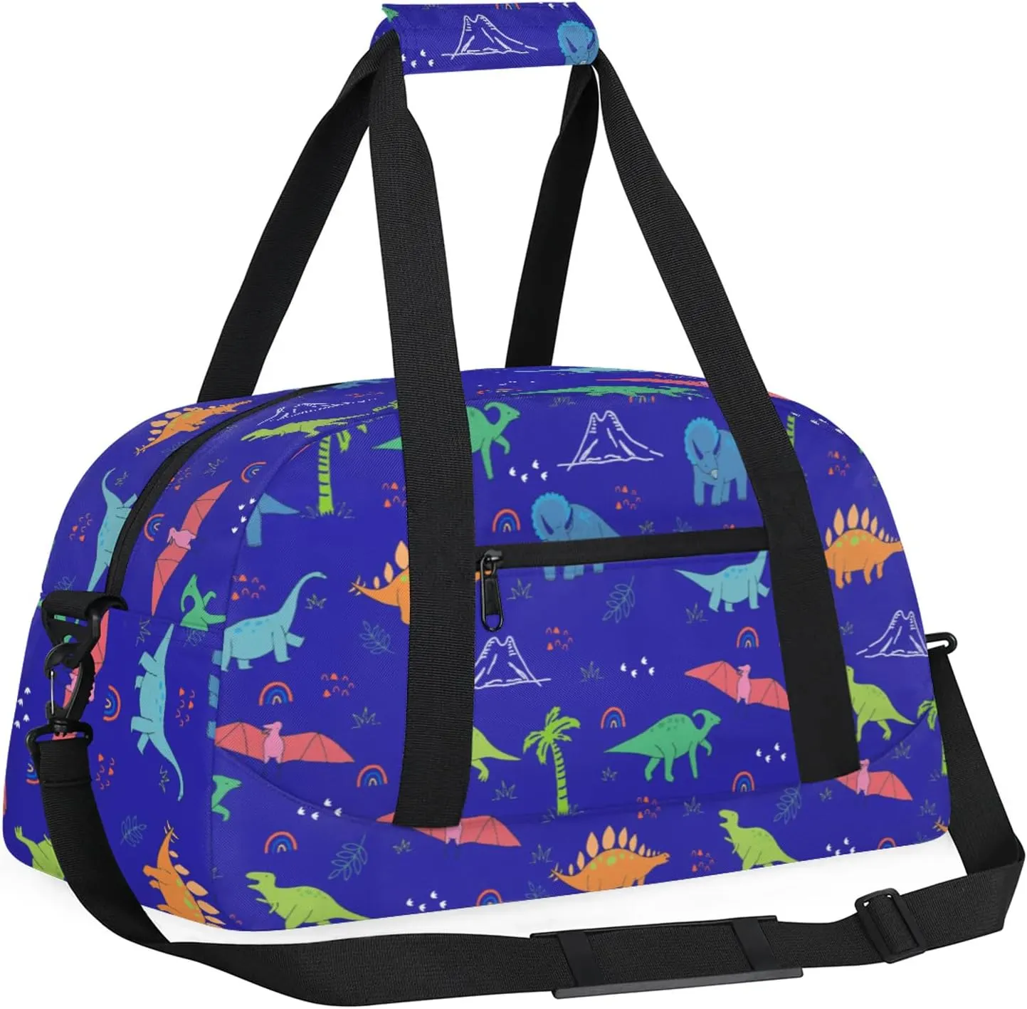 Kids Duffel Bag for Boys - Sport Gym Bag for Woman Man Weekender Overnight Bag Travel Duffle Bag Practice Workout Dance(Dinosaur)