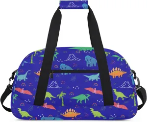 Kids Duffel Bag for Boys - Sport Gym Bag for Woman Man Weekender Overnight Bag Travel Duffle Bag Practice Workout Dance(Dinosaur)