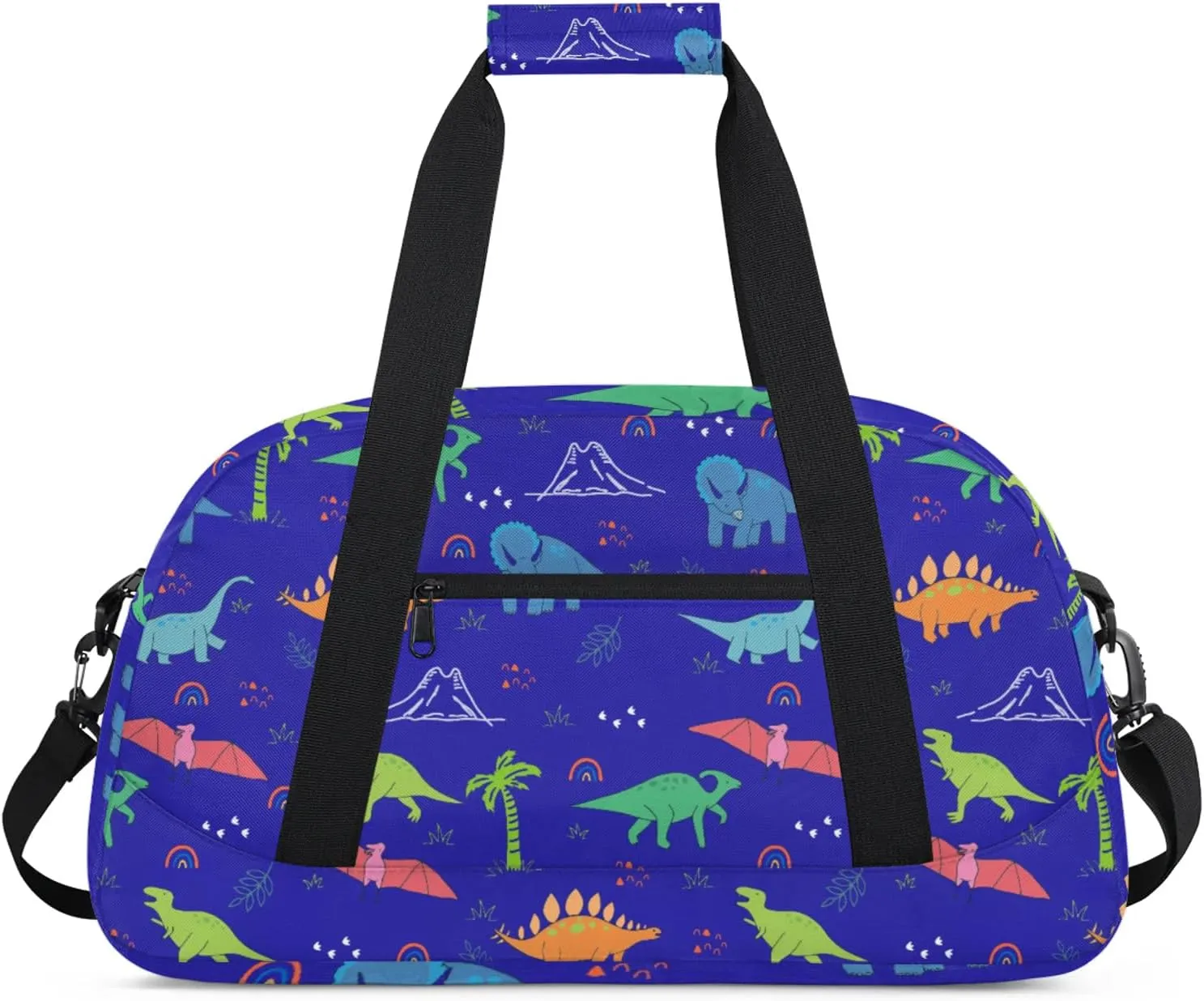 Kids Duffel Bag for Boys - Sport Gym Bag for Woman Man Weekender Overnight Bag Travel Duffle Bag Practice Workout Dance(Dinosaur)