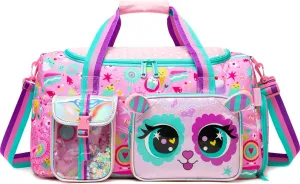 Kids Duffle Bag for Girls Sleepover Bag Travel Bag for Girls,Gym Bag Sports Duffel Bag,Dance Bag for Girls With Shoe Compartment