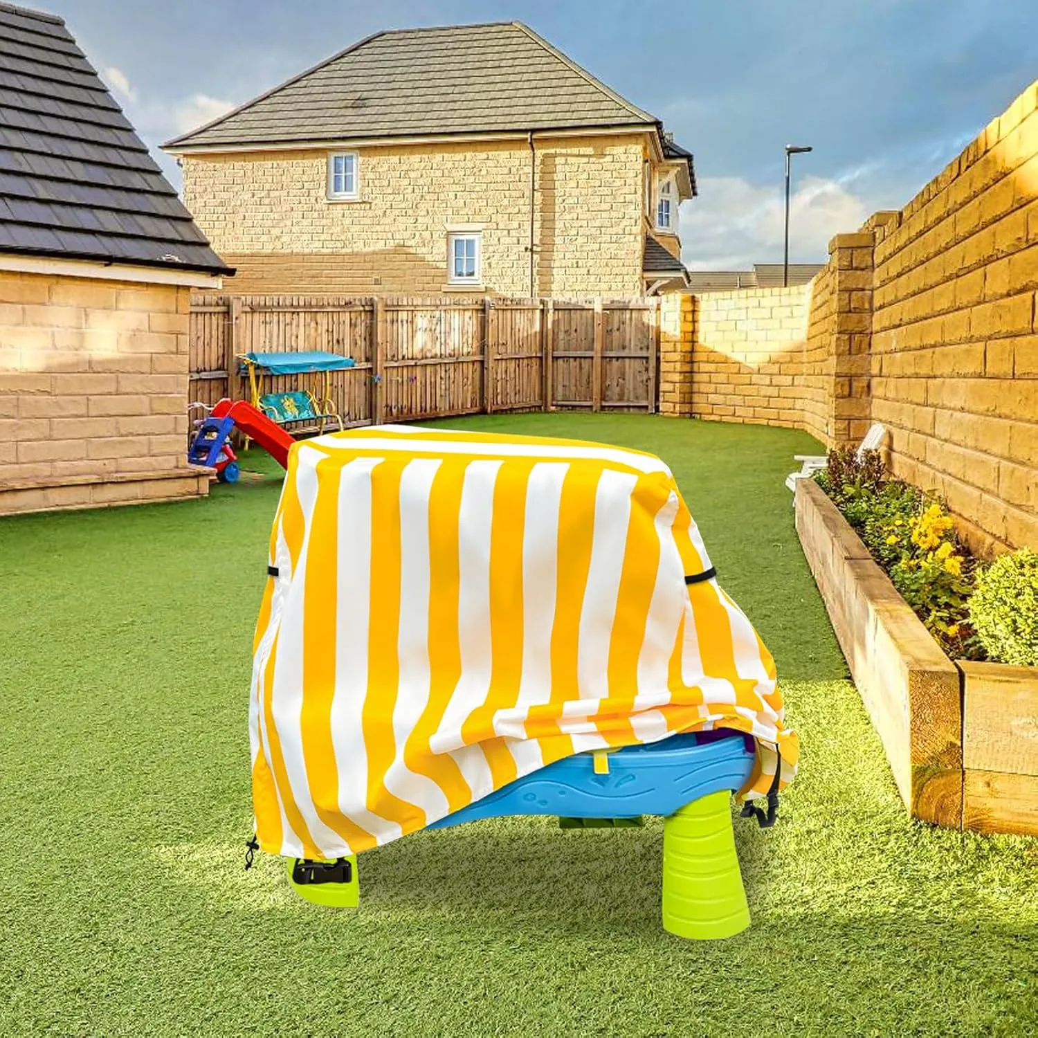 Kids Water Table Cover Fit Rain Showers Splash Pond Water Table,Waterproof Dust Proof Anti-UV Outdoor Toys Cover-Cover only