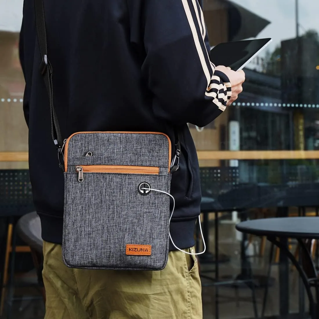 KIZUNA 10 Inch Tablet Sleeve Water Resistant Shoulder Messenger Laptop Bag for 9.7" 10.5" 11" iPad Pro/Apple 10.2" iPad/10 Surface Go/ 10.5" Surface Go 3/10.5" Samsung Galaxy Tab A S6/Huawei MediaPad
