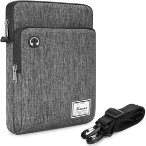 KIZUNA Tablet Sleeve Case 10 Inch Water Resistant Shoulder Messenger iPad Bag for 9.7" 10.5" 11" iPad Pro M2/10.9" iPad A14 Air 5/10.5" Surface Go 3/10.5" Samsung Galaxy Tab A S6/Huawei MediaPad,Grey
