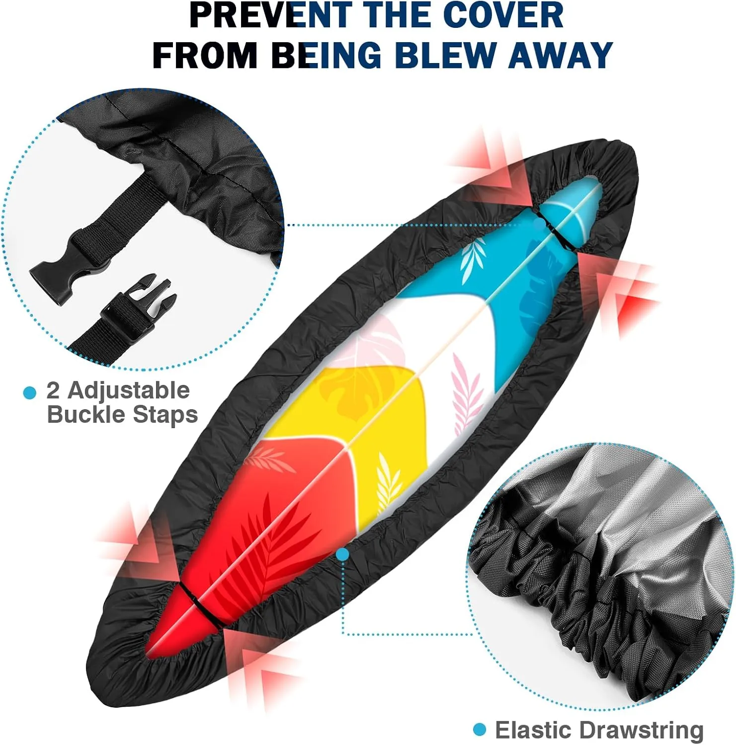 Kohree 420D Kayak Cover Waterproof, Kayak Covers for Outdoor Storage, Heavy Duty UV Protection Paddle Board Covers SUP Canoe Cover, 10.2-11.5ft / 11.8-13.1ft
