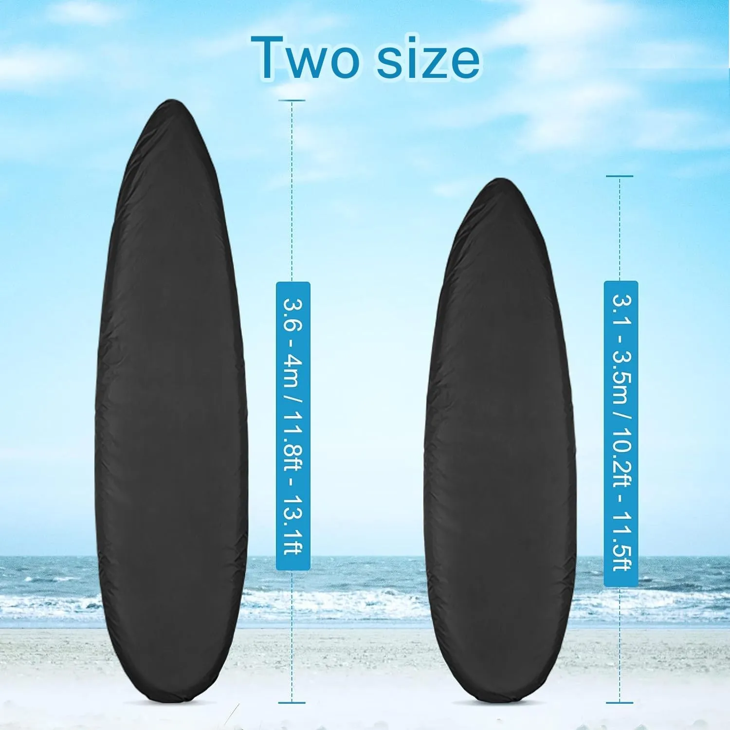 Kohree 420D Kayak Cover Waterproof, Kayak Covers for Outdoor Storage, Heavy Duty UV Protection Paddle Board Covers SUP Canoe Cover, 10.2-11.5ft / 11.8-13.1ft