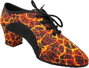 Lace Up Ballroom Shoes, 1.5 Inch Heel, Mesh Inserts - Lacey Schwimmer - Jive BL302