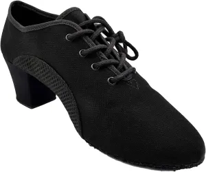 Lace Up Ballroom Shoes, 1.5 Inch Heel, Mesh Inserts - Lacey Schwimmer - Jive BL302