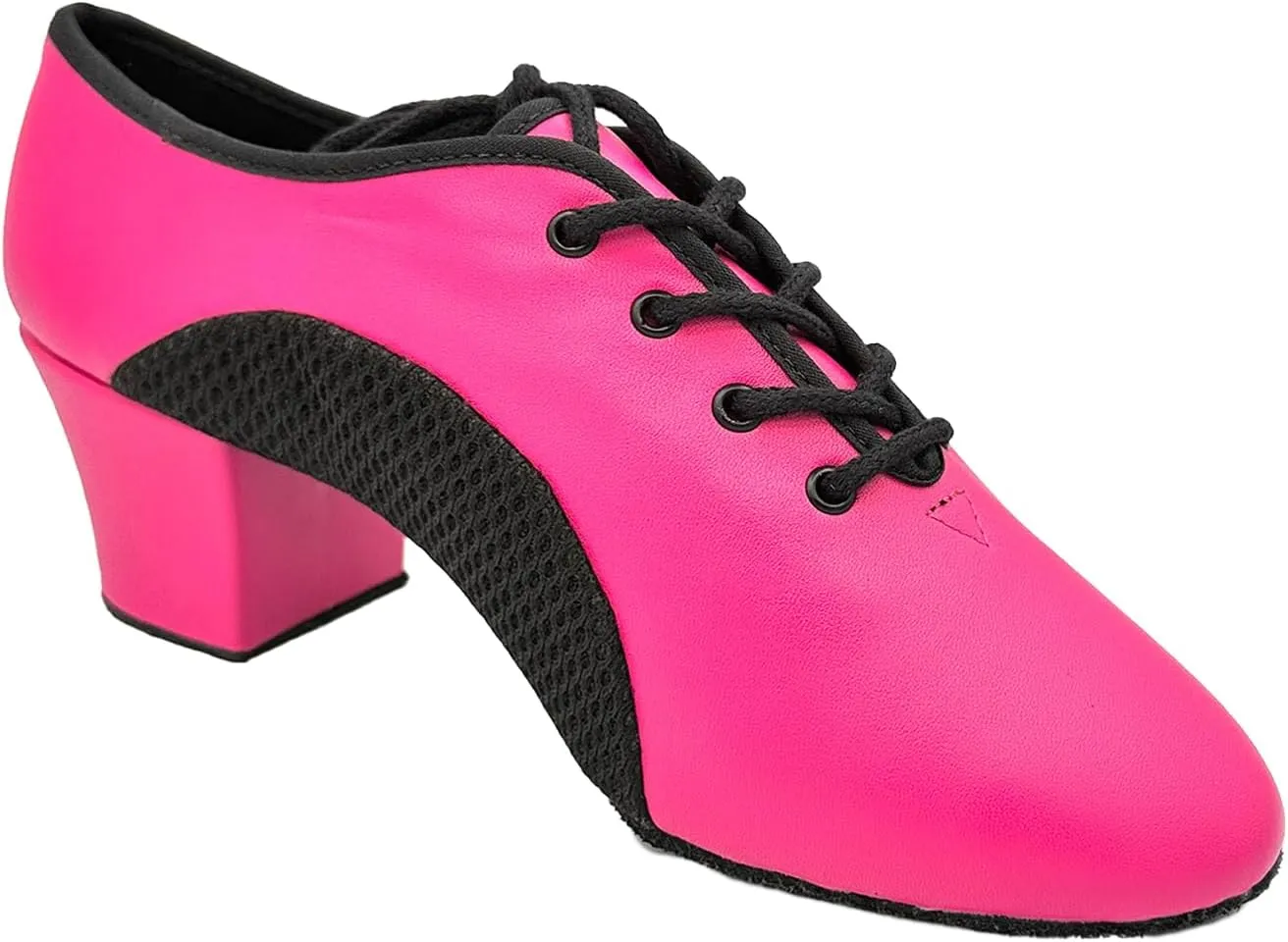 Lace Up Ballroom Shoes, 1.5 Inch Heel, Mesh Inserts - Lacey Schwimmer - Jive BL302