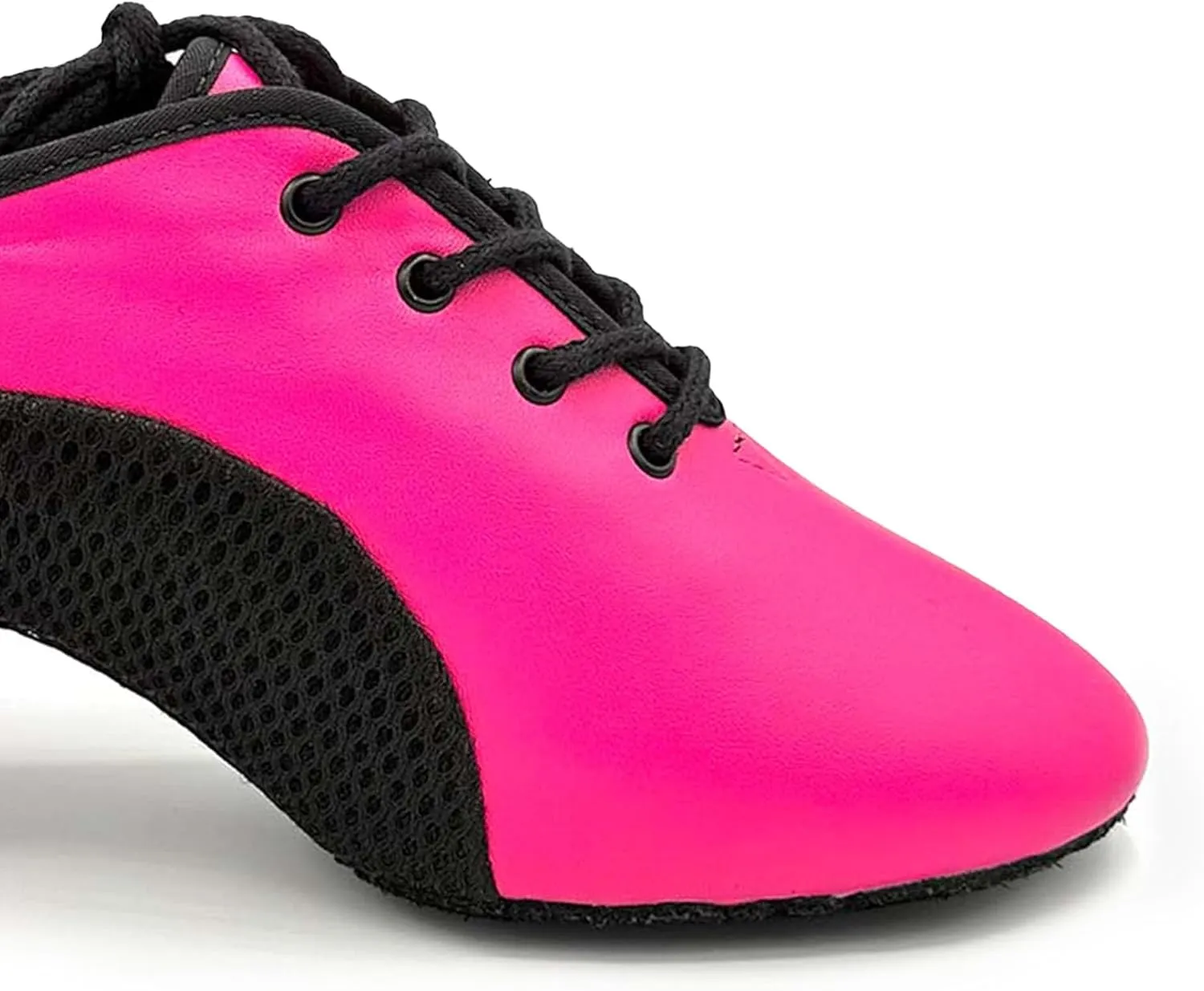 Lace Up Ballroom Shoes, 1.5 Inch Heel, Mesh Inserts - Lacey Schwimmer - Jive BL302