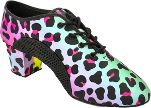 Lace Up Ballroom Shoes, 1.5 Inch Heel, Mesh Inserts - Lacey Schwimmer - Jive BL302