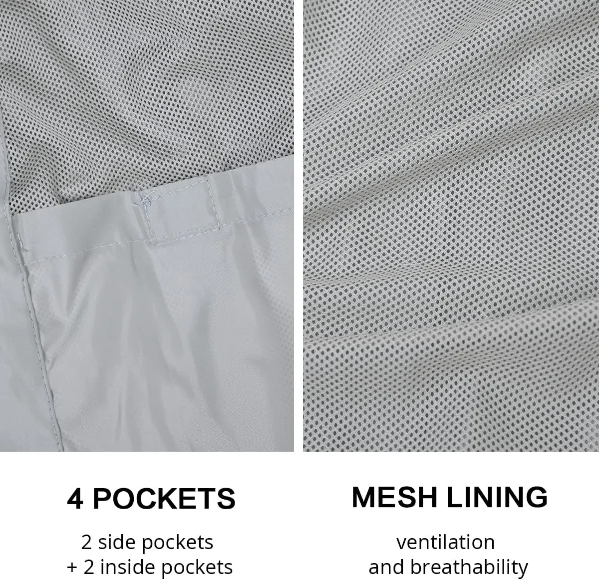 Lansbojun Mens Windbreaker Water-Resistant Lightweight Rain Jacket with Hood Wind Breakers