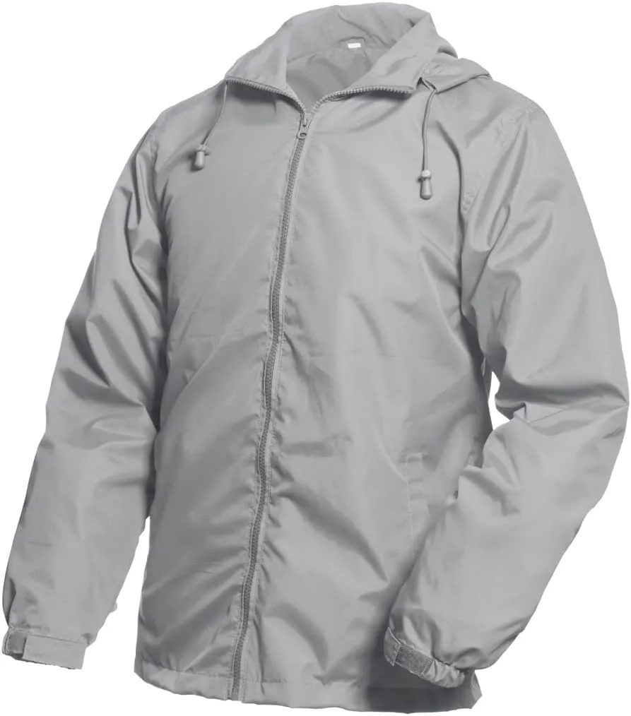 Lansbojun Mens Windbreaker Water-Resistant Lightweight Rain Jacket with Hood Wind Breakers