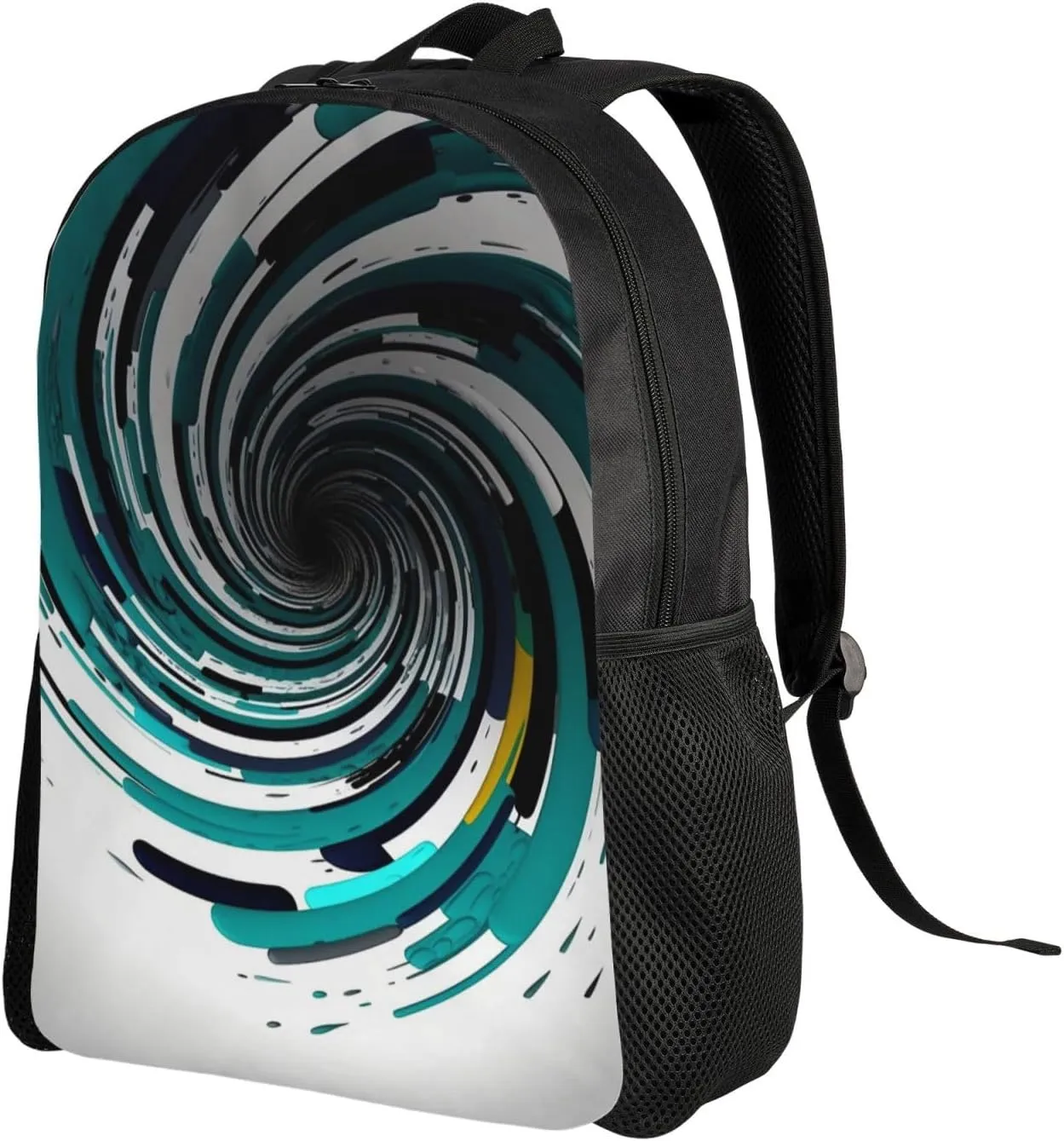 Laptop Backpack for Women Men Carry-on Backpack Abstract Circle Swirl Daypack Lightweight Travel Shoulder Bags