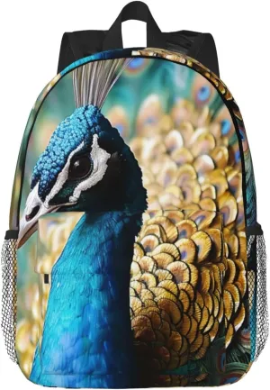 Laptop Backpack Lightweight Backpack for Men Women Daypack Beautiful peacock Laptop Bag Casual Backpack for Travel