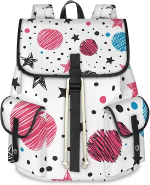 Laptop Backpacks Cute Stars Planets Travel Backpack for Women Work Backpack Computer Bag for Business Travel Fits 15 Inch Laptop
