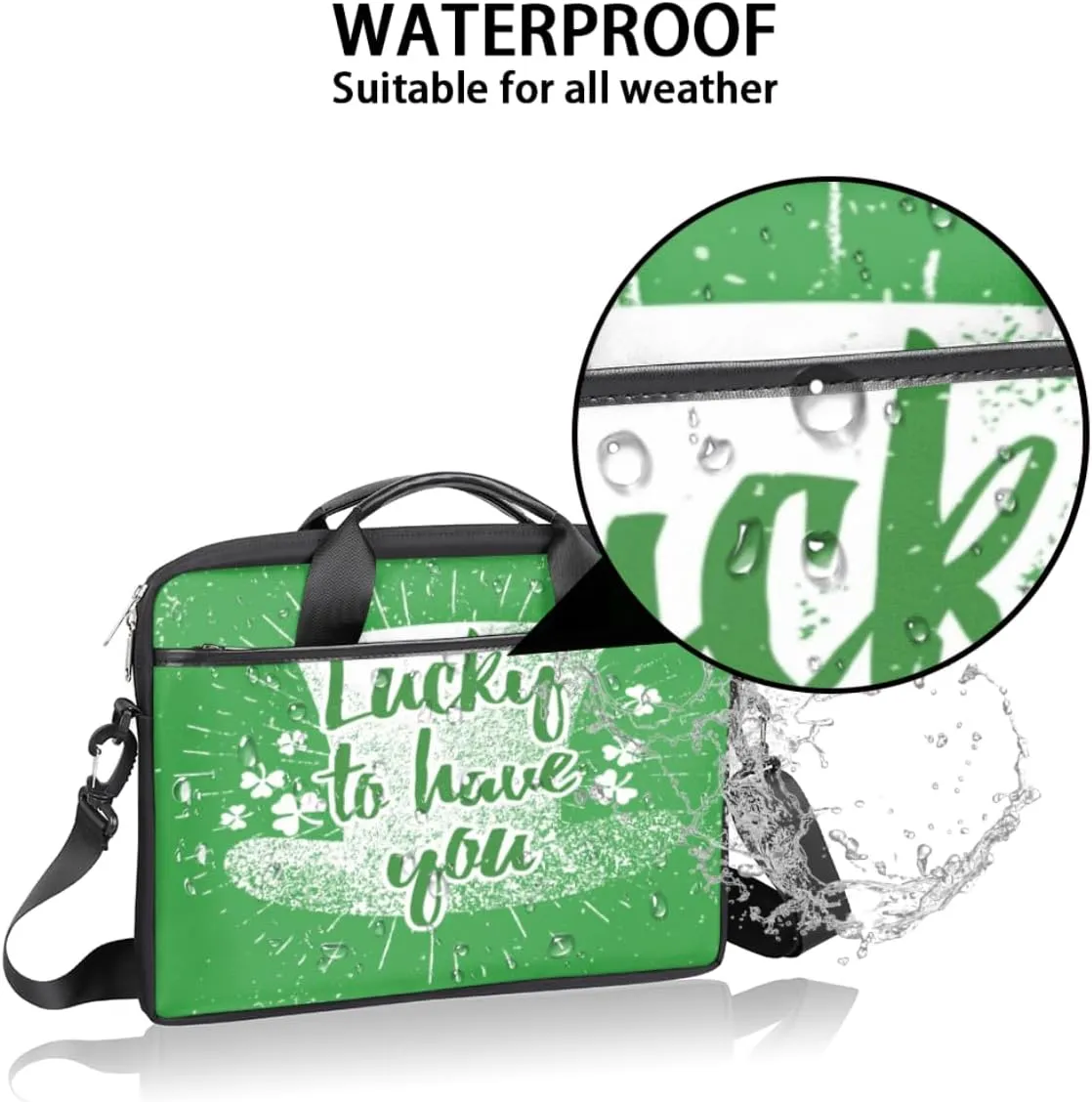 Laptop Bag Case Shoulder Messenger Carrying Bag 13 14 15 Inch Waterproof Computer Sleeve Cover