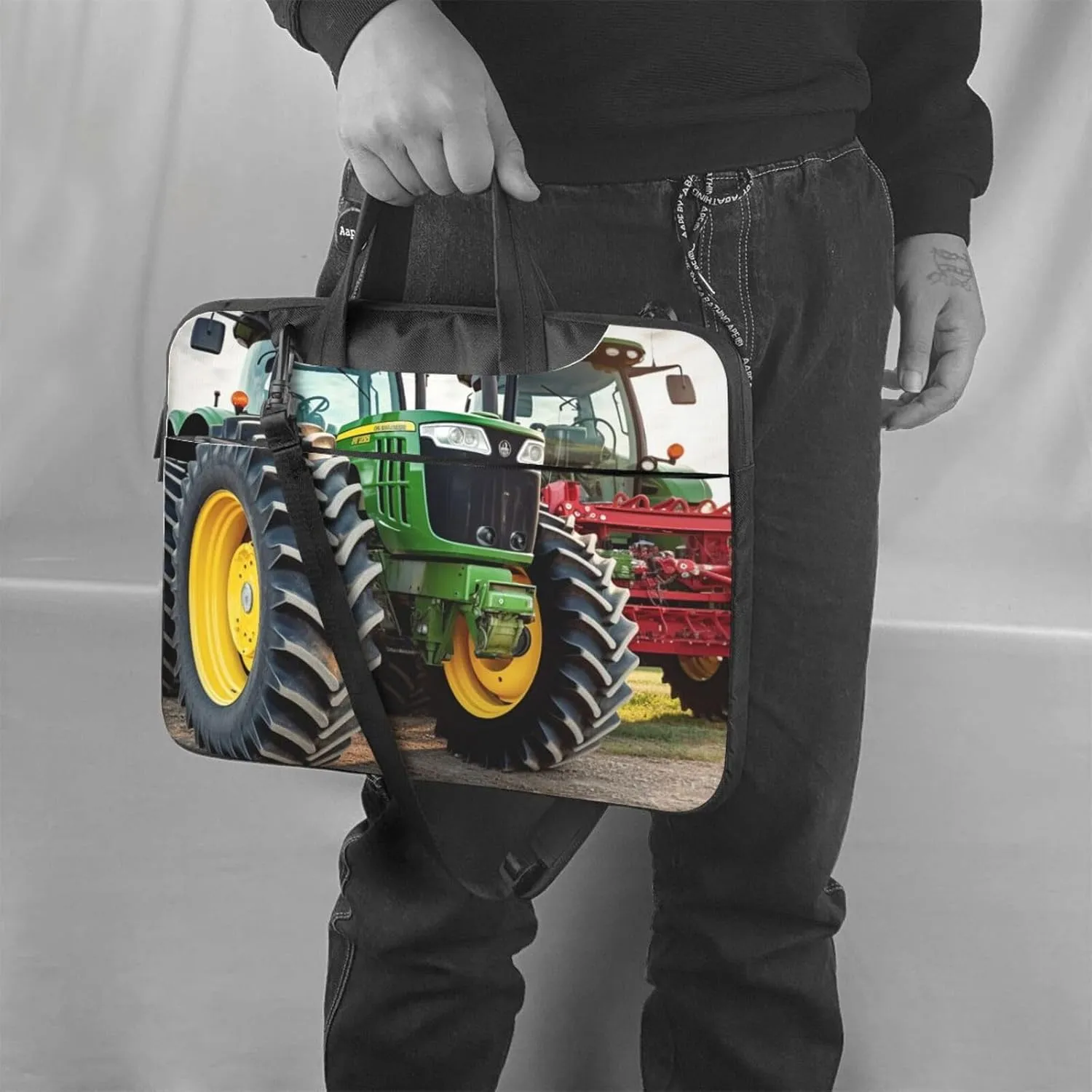 Laptop Shoulder Bag 13-15.6 inch Laptop Bag agricultural machinery Computer Bag Messenger Bag for Men Women