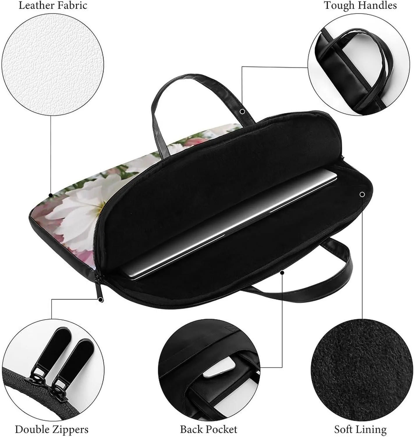 Laptop Shoulder Bag 16.5 Inch Laptop Bag Lovely Alpaca Computer Bag Messenger Bag for Men Women